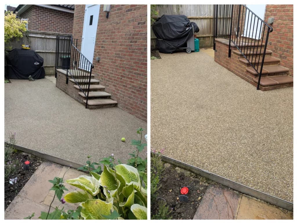 A resin bound drive and patio restored by Fresher Pressure